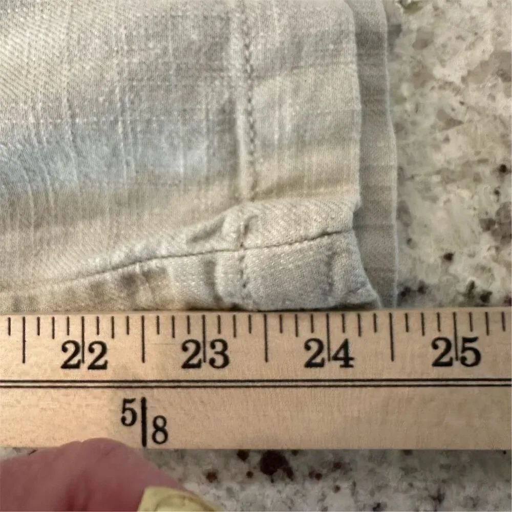 BLANKNYC Women's XS cream Linen Pants Casual‎ Elastic Waist - Picture 6 of 9